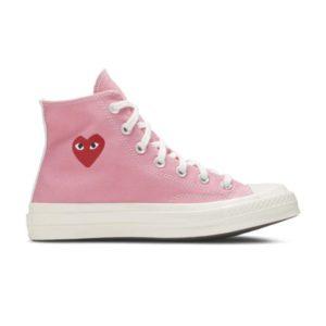 Baskets Comme des Garçons PLAY x Converse Chuck 70 High Bright Pink 168301C