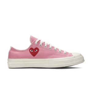 Baskets Comme des Garçons PLAY x Converse Chuck 70 Low Bright Rose Noir 168304C