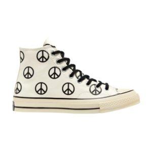 Baskets Converse Chuck 70 High Unleash Peace – Egret Noir 167912C
