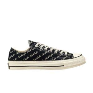 Baskets Converse Chuck 70 Low Scripted Signature Print - Aigrette noire 167698C