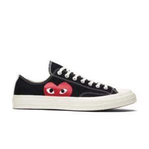 Baskets Comme des Garçons Play x Converse Chuck 70 Low Noir Blanc 150206C