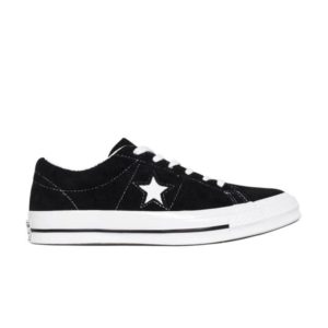 Converse One Star Low Baskets en daim noir Gris 158369C
