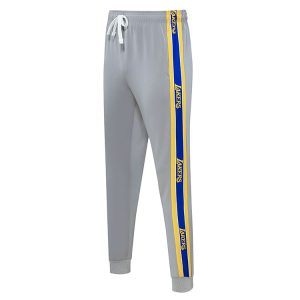 Pantalon de survêtement DPOY Lakers Stripe Gris Pantalon Rose 423118