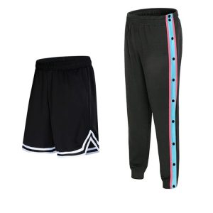 Daiong – ensemble pantalon à rayures bleues, short de basket-ball, 457188