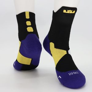 Chaussettes de sport Daiong James Noir-Jaune Chaussettes Blanc 448558