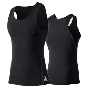 Débardeur de sport Daiong uni noir Slim maillot de corps 446031
