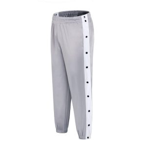 Pantalon boutonné gris uni Daiong 443624