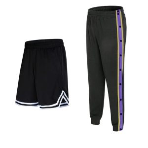 Daiong – ensemble pantalon à rayures violettes, short de basket-ball, 457244