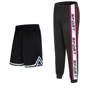 Daiong Sport Stripe Pantalon Ensemble Short De Basket-Ball Vert 457323