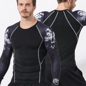 Daiong Wolf Noir Manches Longues Bleu 438808