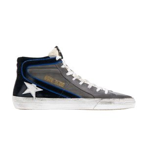 Baskets Golden Goose Distressed Slide High Gris Noir G31MS595 Q7