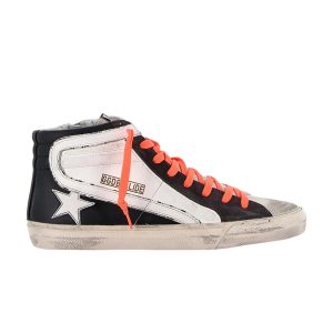 Baskets Golden Goose Slide Blanc Glace Noir GMF00116 F000607 80501