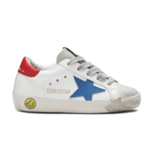 Baskets Golden Goose Superstar Infant Blanc Bleu Rouge G36KS001 B43