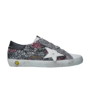 Baskets Golden Goose Superstar Enfants Noir Rose Argent Glitter GYF00101 F000438 80373