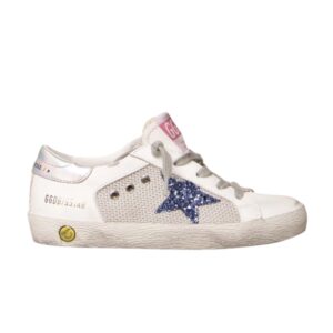 Baskets Golden Goose Superstar Enfants Blanc Captain Blue Glitter GYF00103 F001071 10481