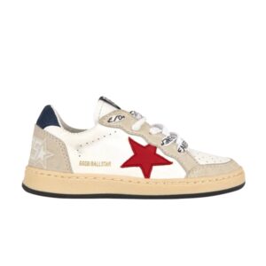 Baskets Golden Goose Superstar Enfants Blanc Cerise Noir G36KS529 D1