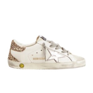 Baskets Golden Goose Superstar Enfants Blanc Or Glitter GYF00102 F000980 10479
