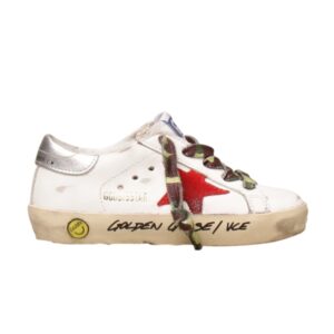 Baskets Golden Goose Superstar Enfants Blanc Rouge GJF00101 F001157 10393
