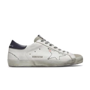 Baskets Golden Goose Superstar Blanc Bleu Foncé GMF00101 F000124 10278