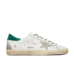 Baskets Golden Goose Superstar Blanc Vert Gris GMF00102 F002180 10802