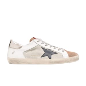 Baskets Golden Goose Superstar Blanc Gris Bleu GMF00103 F002532 81524