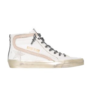 Baskets Golden Goose Wmns Slide Sneaker Blanc Marron GWF00115 F002452 10874