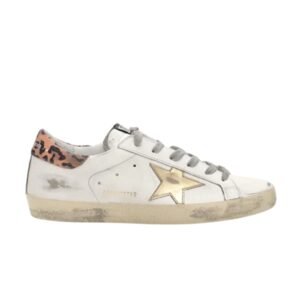 Baskets Golden Goose Wmns Superstar Blanc Léopard G36WS590 S95