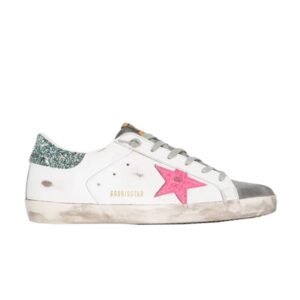 Baskets Golden Goose Wmns Superstar Blanc Aquamarine Glitter GWF00101 F000104 80152