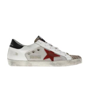 Baskets Golden Goose Wmns Superstar Blanc Or Rouge GWF00103 F000153 80182