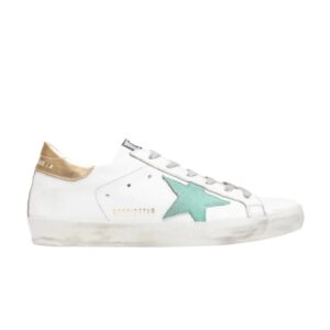 Baskets Golden Goose Wmns Superstar Blanc Vert Or GWF00101 F000212 10243