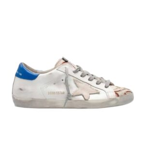 Baskets Golden Goose Wmns Superstar Blanc Rouge Bleu Bleu G35WS590 P83