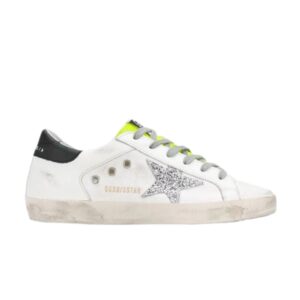 Baskets Golden Goose Wmns Superstar Blanc Argent Glitter G36WS590 V82