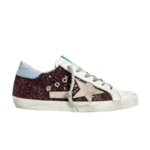Baskets Golden Goose Wmns Superstar Wine Glitter G36WS590 S99