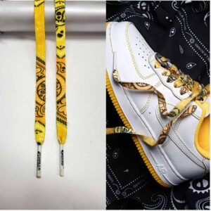 Gorilla Guard Air Force 1 Lacets Paisley Jaune 469709