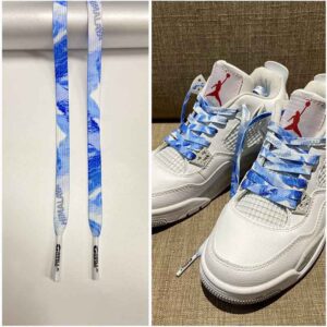 Gorilla Guard Air Jordan 4 Himalaya Bleu Lacets 470669