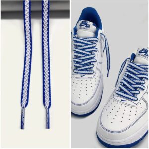 Gorilla Guard Nike Air Force 1 Bleu Rayures Lacets 467672