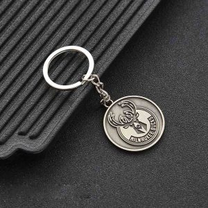 Porte-clés avec logo en acier Jinduo Bucks 427769