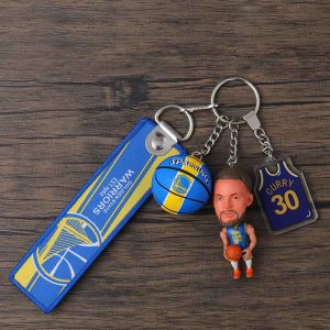 Jinduo Curry Warriors Player Porte-clés Blanc 438408