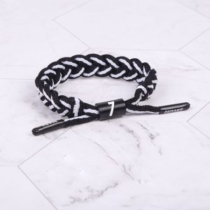 Jinduo Durant Bracelet Tressé Noir Blanc 426029
