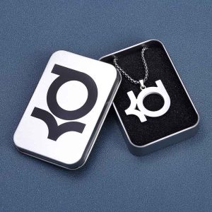 Jinduo Durant Logo Pendentif en acier Noir 432984