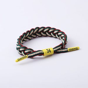 Jinduo Giannis Bracelet tressé vert Violet 426019
