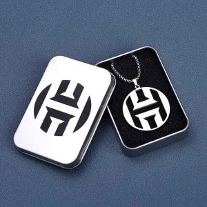 Jinduo Harden Logo Pendentif En Acier Noir 432980