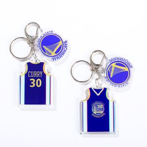 Jinduo Warriors Curry 30 étoiles porte-clés blanc 424313