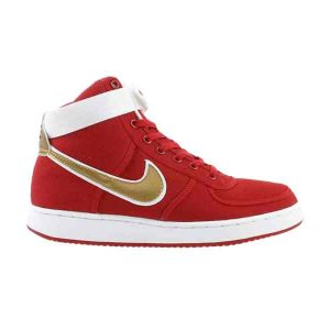 Nike Vandal Canvas Varsity Rouge Métallisé Or Blanc Baskets 305607 671
