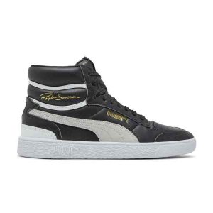 Baskets Puma Ralph Sampson Mid Noir Gris Violet Blanc 370847 01