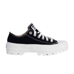 Baskets Wmns Converse Chuck Taylor All Star Lugged Low Noir Blanc Noir 567681C