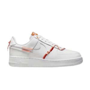 Baskets Wmns Nike Air Force 1 '07 LX Blanc Safety Orange DH4408 100