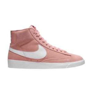 Baskets Wmns Nike Blazer Mid Vintage Suède Corail Stardust Noir AV9367 602
