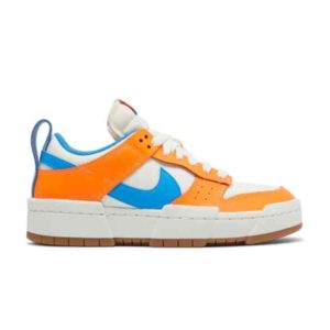 Wmns Nike Dunk Low Disrupt Supa Baskets Voile/Orange Total/Gomme Marron Moyen/Bleu Photo Clair CK6654 104