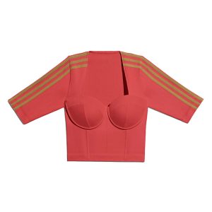 adidas Ivy Park Haut court en tricot circulaire Corail réel Corail réel 433906